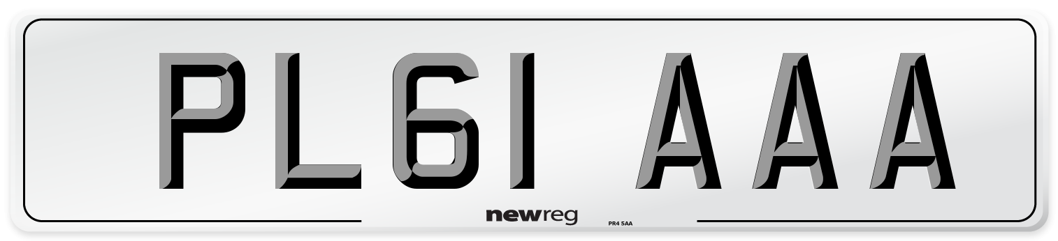 PL61 AAA Number Plate from New Reg